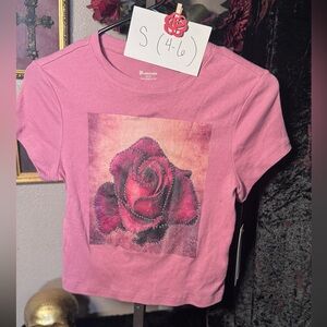 No Boundaries Pink Rose Crop Top